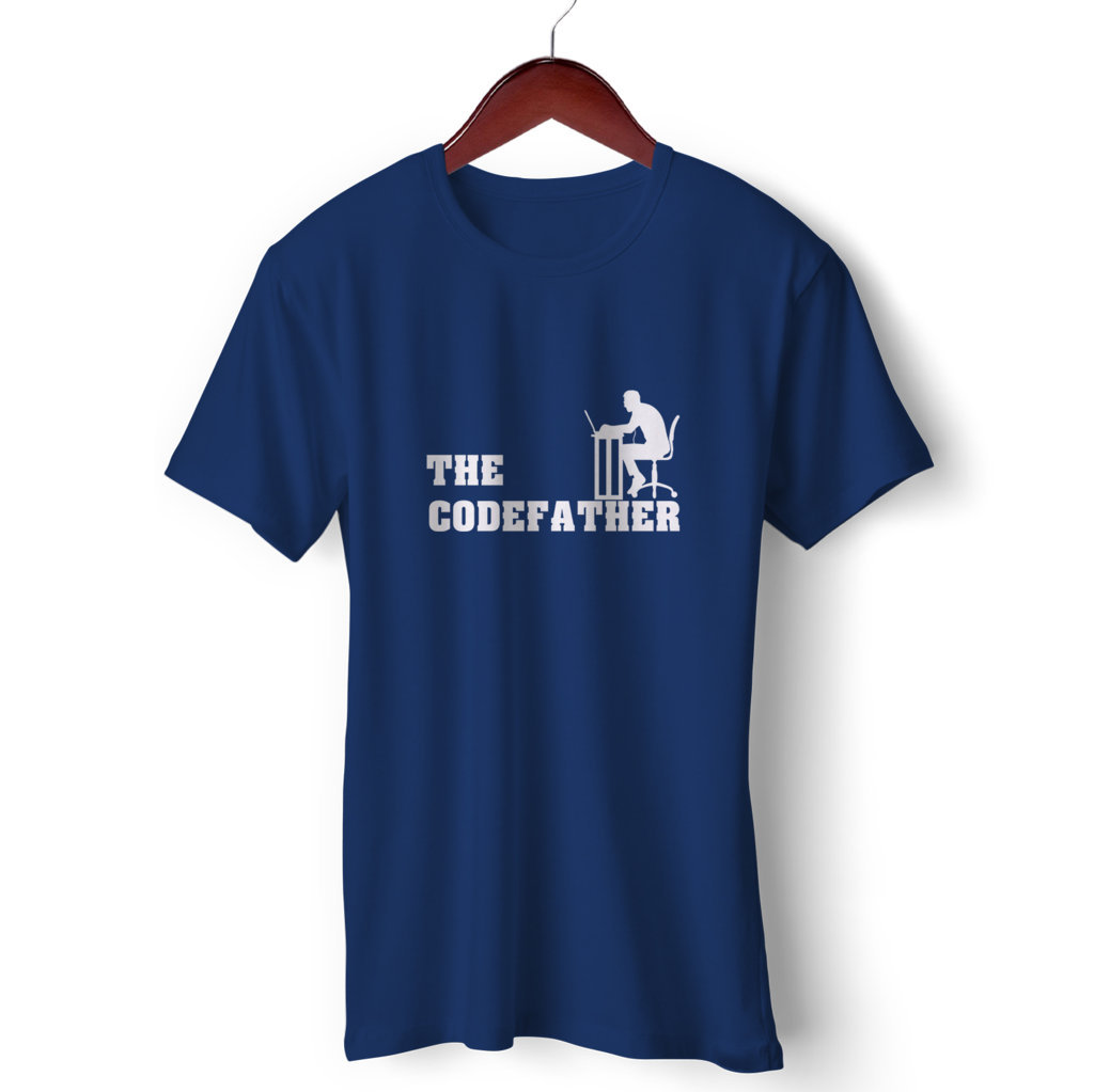 Unisex Cotton T Shirts | T Shirt for Coder| The Codefather | Round Neck Half Sleeve |Regular Fit